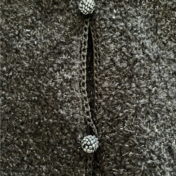 Black and silver soft sweaters jacket. - Picture 3 of 7